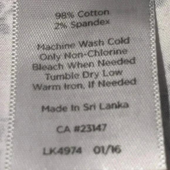 Talbots Black & White Print Straight Leg Crop Pants Side Zip Size 12 Like New - Picture 6 of 11